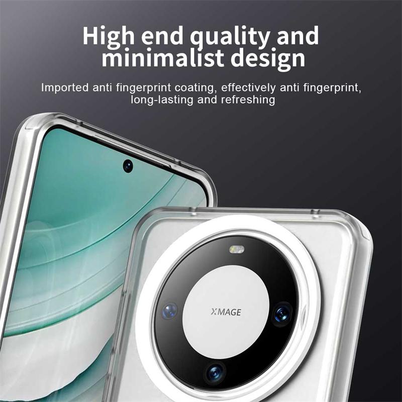 Для Huawei Mate 60 Pro Чехол Обложка Huawei Mate 60 Pro Capas Кольцевой Магнитный Матовый Беспроводная Зарядка Fundas Huawei Mate 60 Pro