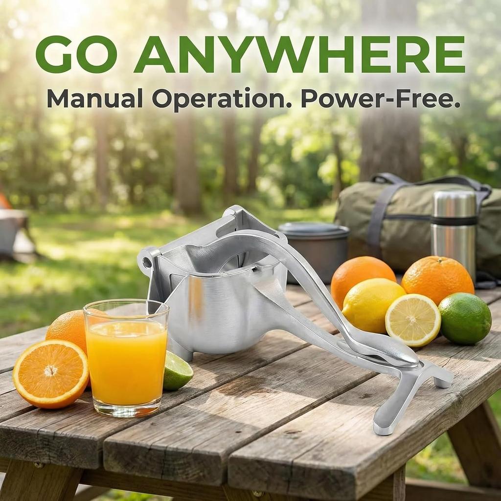 Aluminum Alloy Manual Hand Press Juicer & Lemon Squeezer for Citrus, Orange, Lime - Ergonomic Grip,