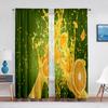 2 панели лимон фрукты зеленые листья краска шторы для спальни гостиная декор шторы для кухни домашние шторы штанга карманный крючок