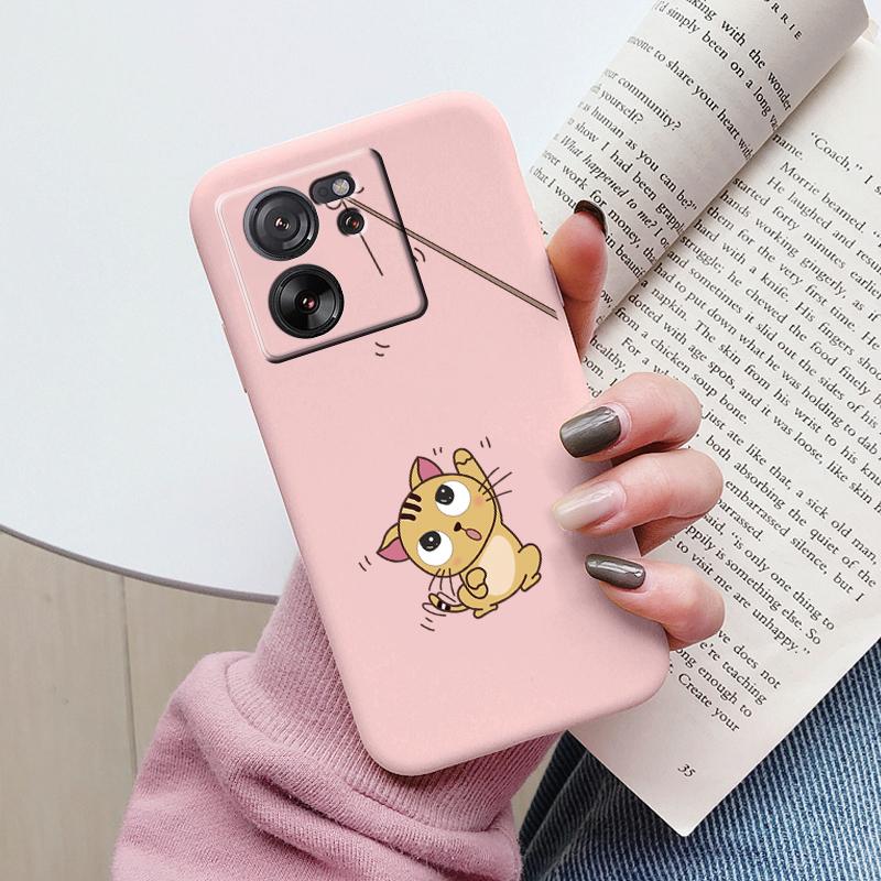 Милый Чехол-Кошка Для Xiaomi 13T Pro Силиконовый Мягкий Задний Чехол Прекрасная Мультяшная Расписная Крышка Оболочка Для Xiaomi 13T Fundas 13tpro Coque