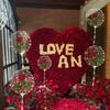LED light rose bouquet transparent wave balloon, suitable for weddings, anniversaries, birthdays, Valentine's Day, bridal shower