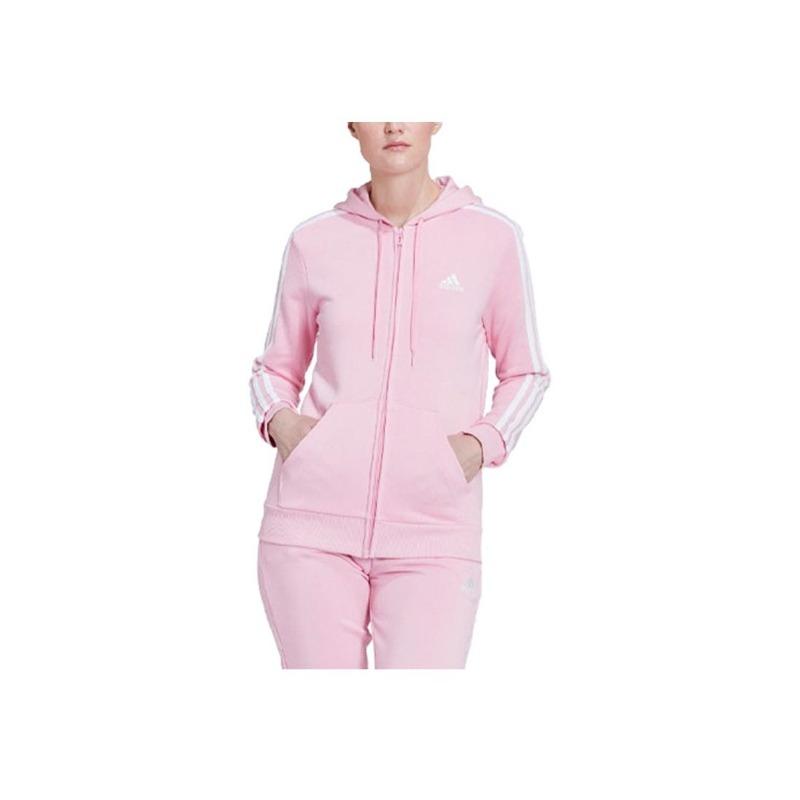 adidas Essentials Толстовка с капюшоном на молнии с цветными блоками, спортивная повседневная куртка, женская куртка розового цвета HL2059