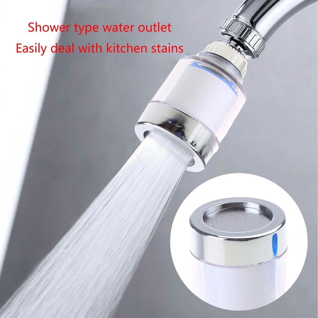 360 Degree Rotatable Filter Versatile Filter Effective Faucet Shower Filter Clean & Soft Water Flows for Home Office
