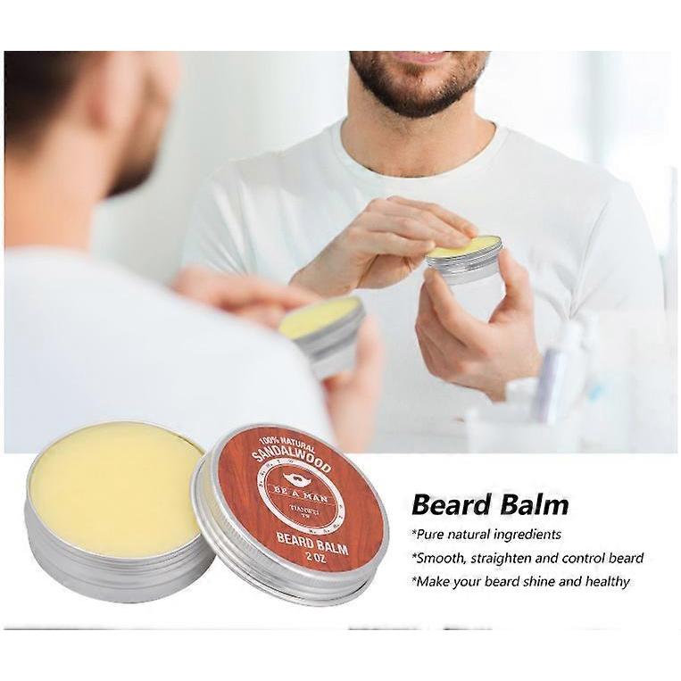 Men's Beard Cream Gift for Men Beard Wax Sandalwood Scent and Argan & Jojoba Oils