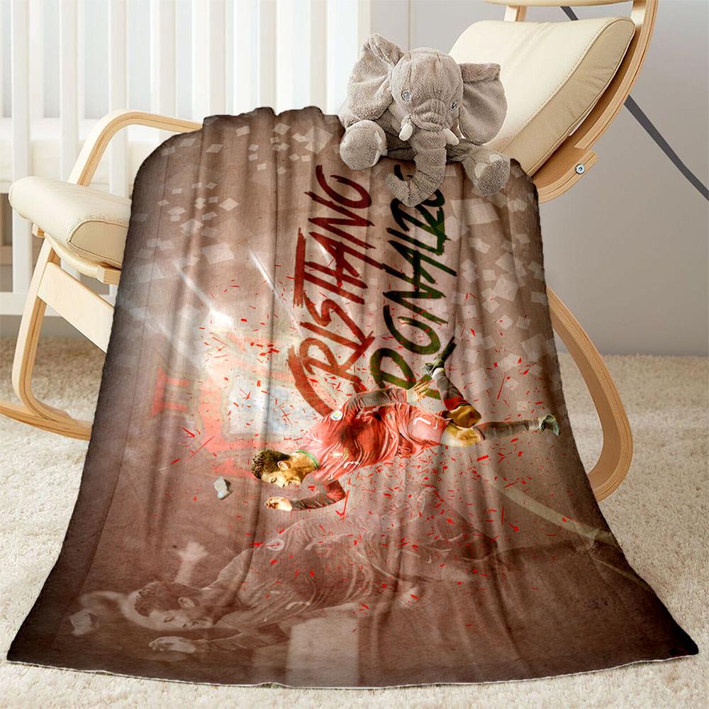 Cristiano Ronaldo Portugal Flag Blanket Soft & Cozy Great for Office Chair Bed Livingroom for All Occasions Modern Style