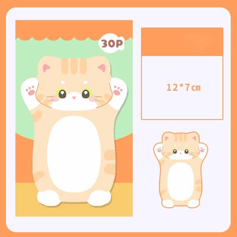 1 Pcs Cute Kawaii Cat Kitty Sticky Notes Sticker Memo Pad Scrapbooking School Office Supply Stationery Gift Bookmark