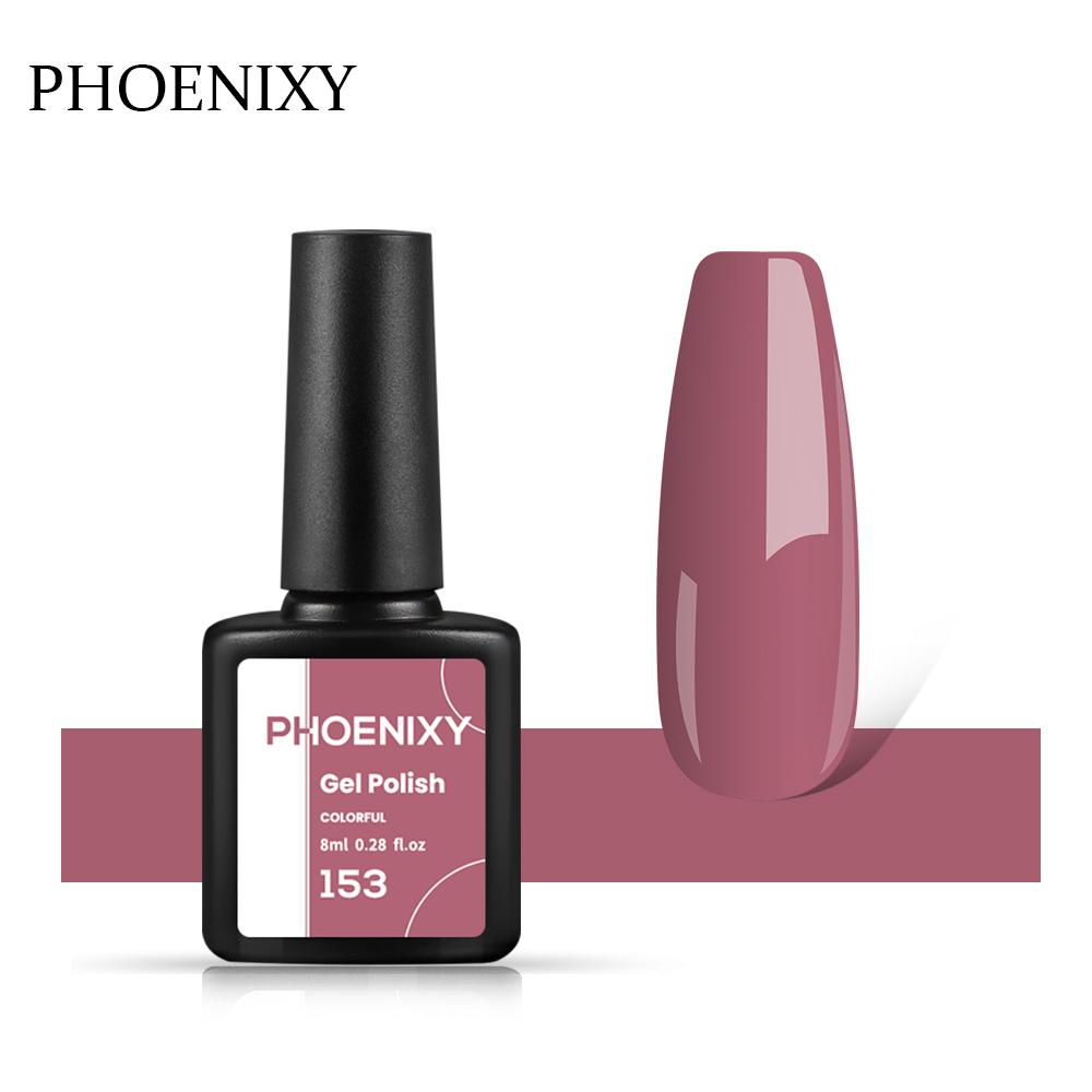 PHOENIXY, 60 цветов, гель-лак для ногтей, долговечный гель-лак, верхнее базовое покрытие, полуперманентный гель-лак, дизайн ногтей «сделай сам»