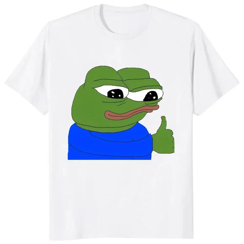 Pepe the Frog Frog-print shirt paired with funny memes for a casual and stylish unisex T-shirt
