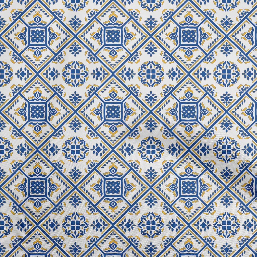 oneOone Cotton Flex Jewel Green Fabric Mosaic Quilting Supplies Print Sewing Fabric By The Yard 40 Inch