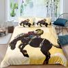 Western Cowboy King Queen Bedding Set Vintage Style Rodeo Duvet Cover Men Teens Boys Horse Quilt Cover Polyester Comforter Cover