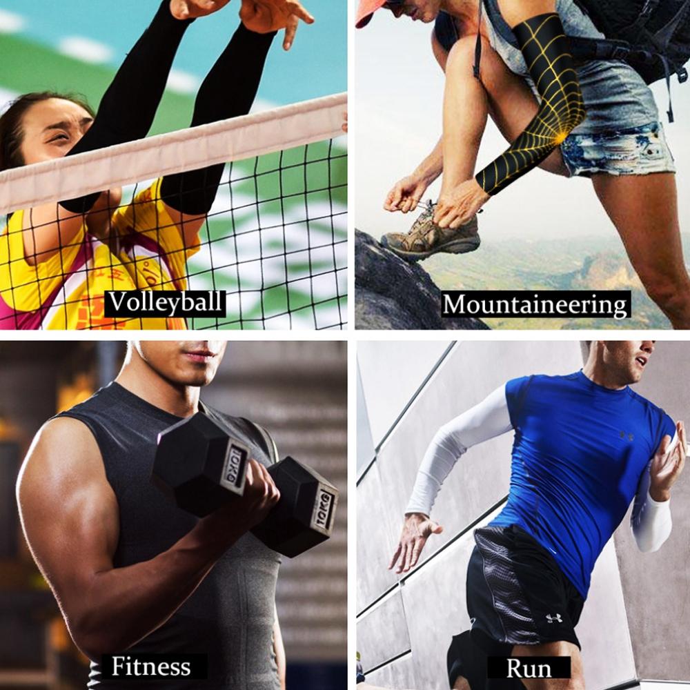 1 шт., дышащие нарукавники с защитой от ультрафиолета, противоскользящие накладки для татуировок, компрессионные солнцезащитные кремы из ледяного шелка, охлаждающие спортивные рукава