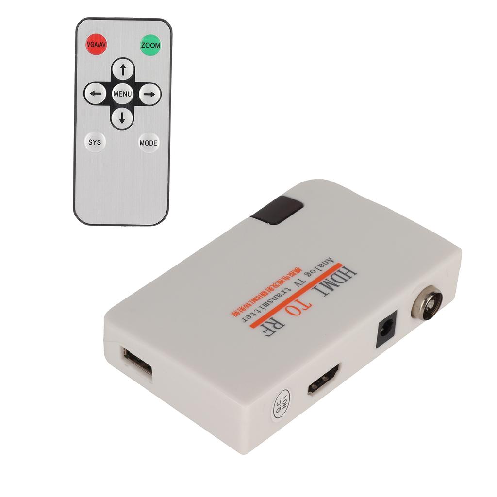 Преобразователь мультимедийного интерфейса высокой четкости в RF-адаптер с дистанционным управлением, разъем 100‑240 В EU