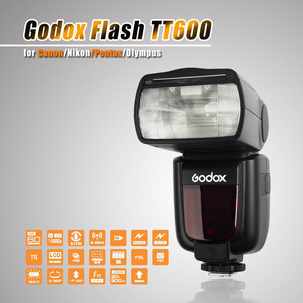 Беспроводная вспышка Godox TT600 Speedlite совместима с другими цифровыми камерами со стандартным горячим башмаком и встроенной передачей 2.4G, Canon,