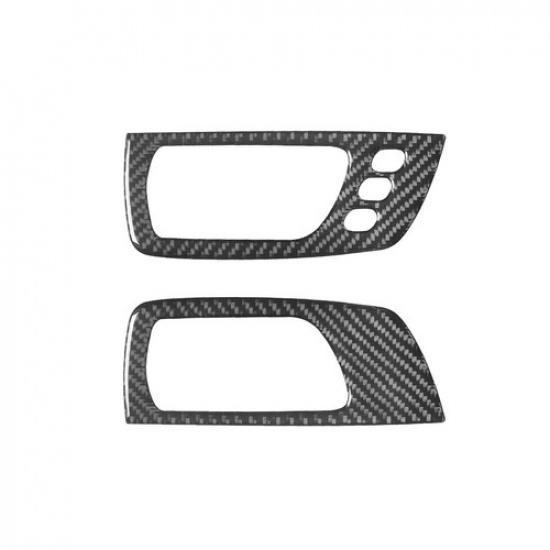 2Pcs Carbon Fiber Interior Front Door Handle Cover Trim For Lexus RX330 RX350