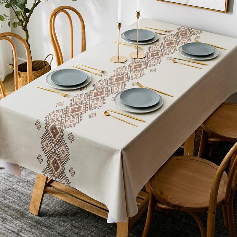Утолщенная прямоугольная маслостойкая противогорячая скатерть из ПВХ в скандинавском стиле, коврик для стола, принадлежности для дома и кухни