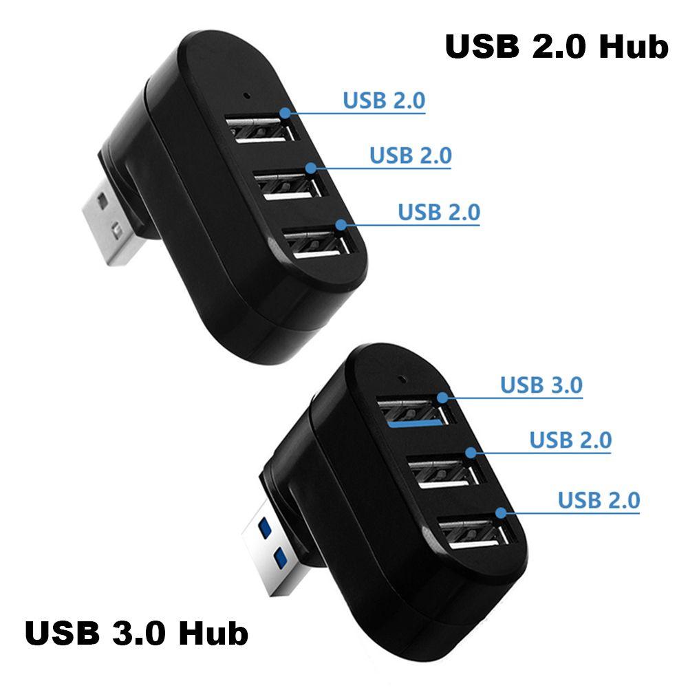 New Rotatable High Speed Mini 3 Ports Splitter Box Adapter USB 3.0 Hub