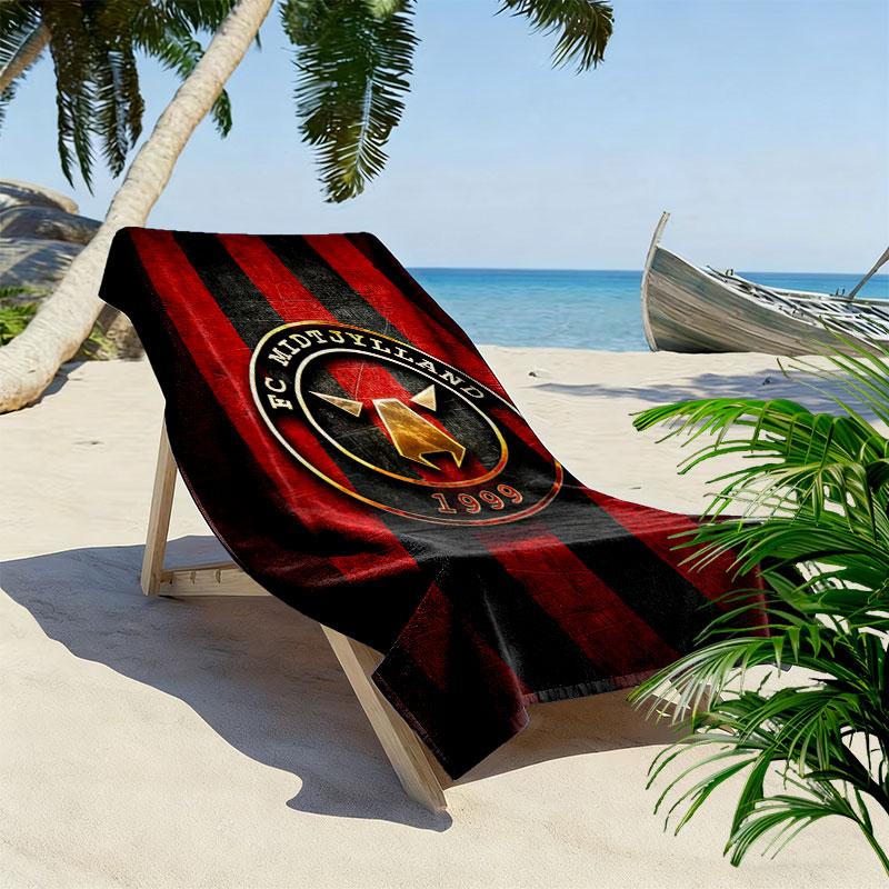 FC Midtjylland1 Print Beach Towel, Large Soft Quick Dry Towel for Beach Camping Swimming