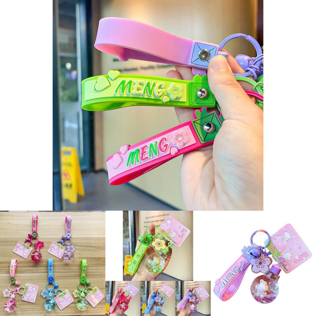 Очаровательный брелок-кролик на сезон сакуры, восхитительный брелок для сумок и машин