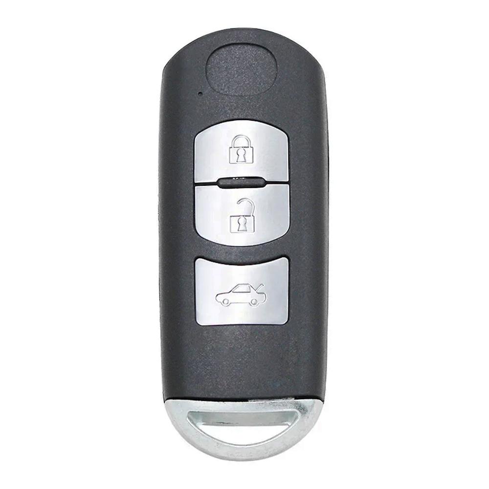 2/3/4 Buton Remote Car Key Shell Case Housing Cover Red Hold for Mazda 3 6 CX-3 CX-5 Axela Atenza with Emergency Key Uncut Blade