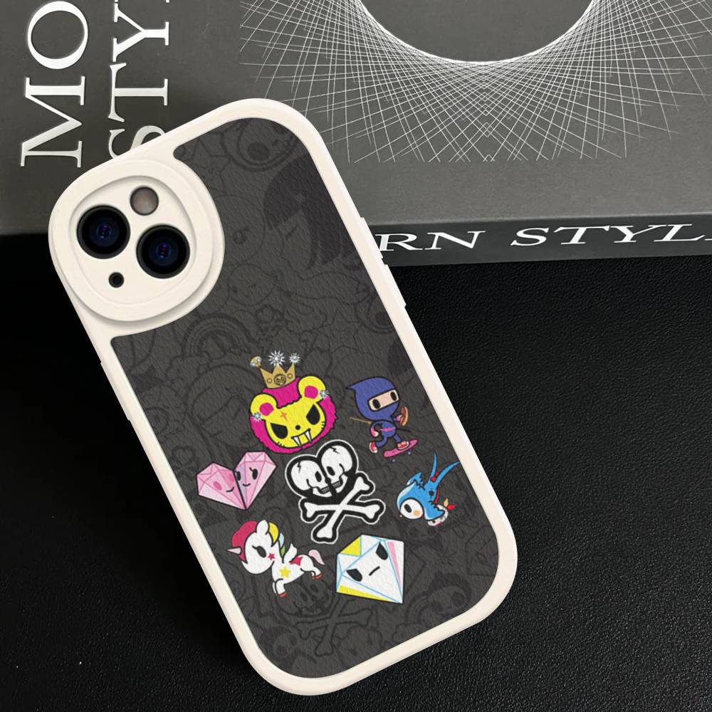 Japan Tokidoki Phone Case For IPhone 16 15 14 13 12 11 Pro Max Plus Leather Soft Cover