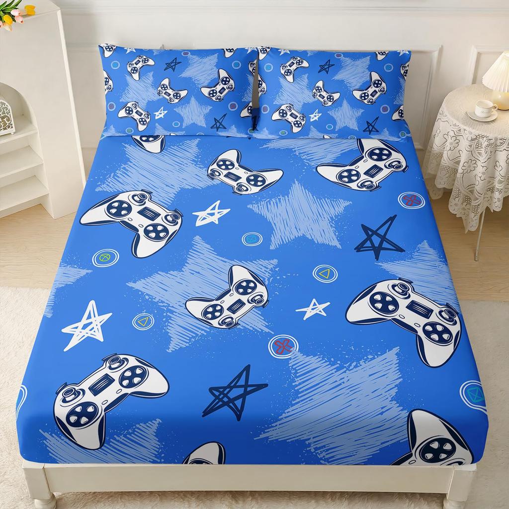 Beautiful Butterfly Pattern Mattress Three-Piece Digital Printing Home Bedding Set Adult Children