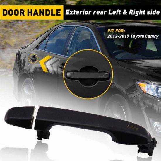 Exterior Door Handle Rear Fit for Camry Toyota 2012-2017 Left & Right Side Black