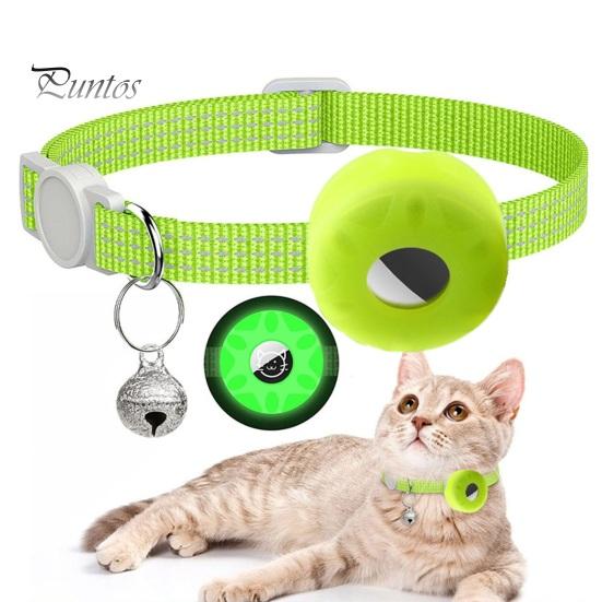 Ошейник-трекер для кошек со светоотражающими полосками, водонепроницаемый регулируемый ошейник безопасности для домашних животных, ошейник-локатор для кошек, чехол для маленьких, средних и больших кошек