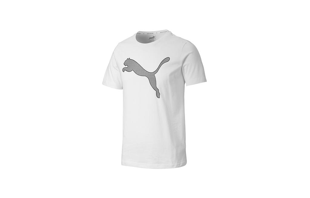 Puma Футболки Мужские Белые С Круглым Вырезом Умеренный Прямой Крой 852308-02