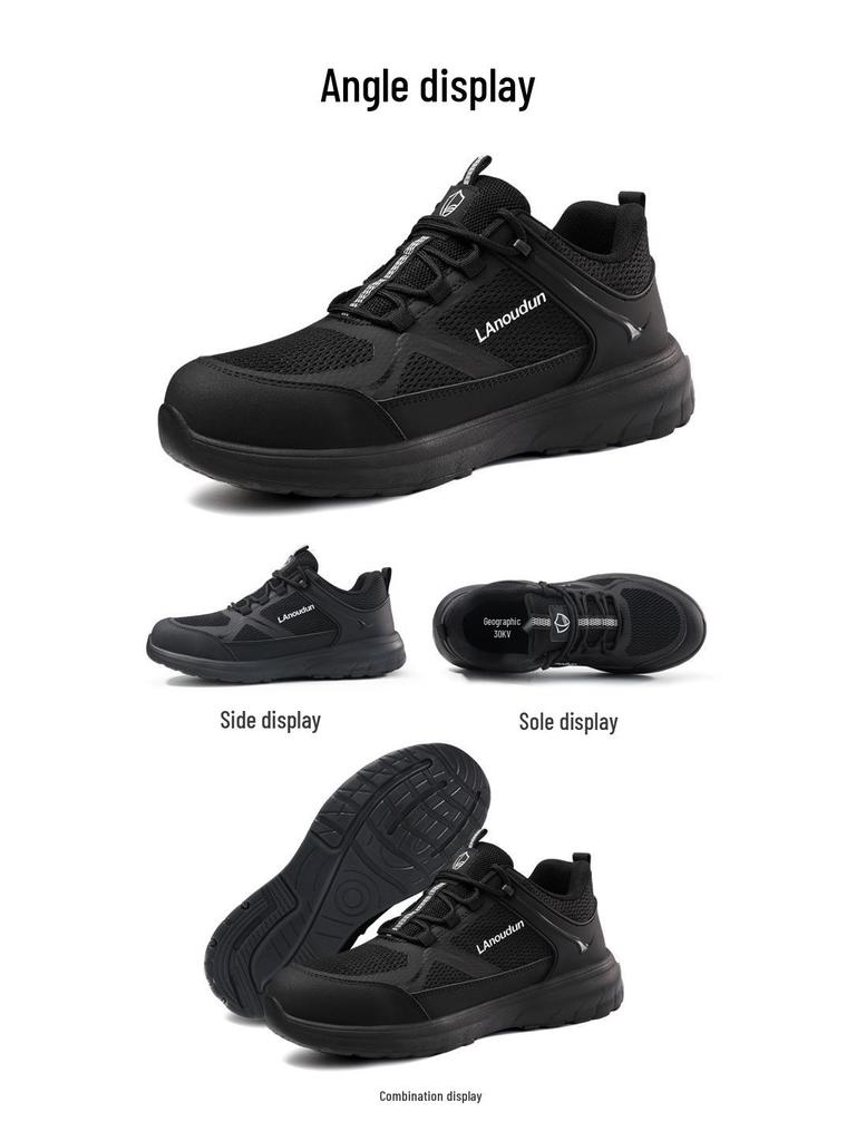 Blue Gull Shield Men's Fiberglass Toe Electrician Safety Shoes, Insulated & Anti-Puncture Work Shoes