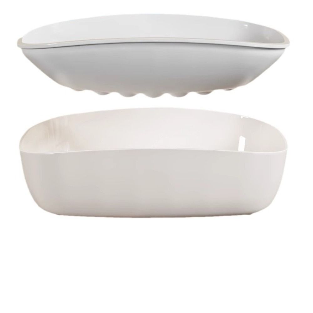Plastic Soap Box Double-Layer Soap Storage Holder Portable Draining Soap Shelf Home Bathroom