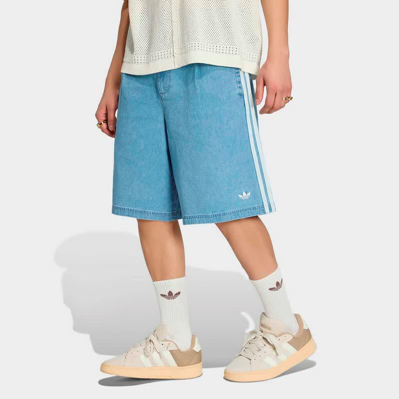 adidas Мужские свободные джинсовые шорты-бермуды KX1192