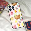 Summer Fruit Coconut Phone Case For iPhone 15 14 12 11 13 16 17 Pro Max 15 16 Plus 13 Mini 16e 17 Air Funda Cover