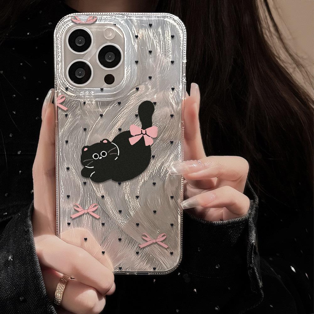 Чехол для телефона Feather Luster для Samsung A53 A14 A33 A12 A32 S24 S23 Plus S20 S21 FE для iPhone 17 15 16 13 Pro 17 16 Pro Max Чехол для телефона с бабочкой и бантом