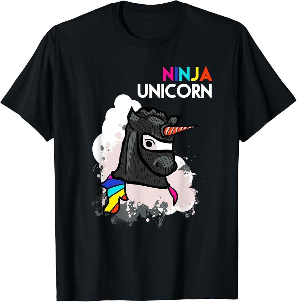 Unicorn Ninja Funny Cool Martial Arts Fighter Gift T-Shirt Unisex T-Shirt