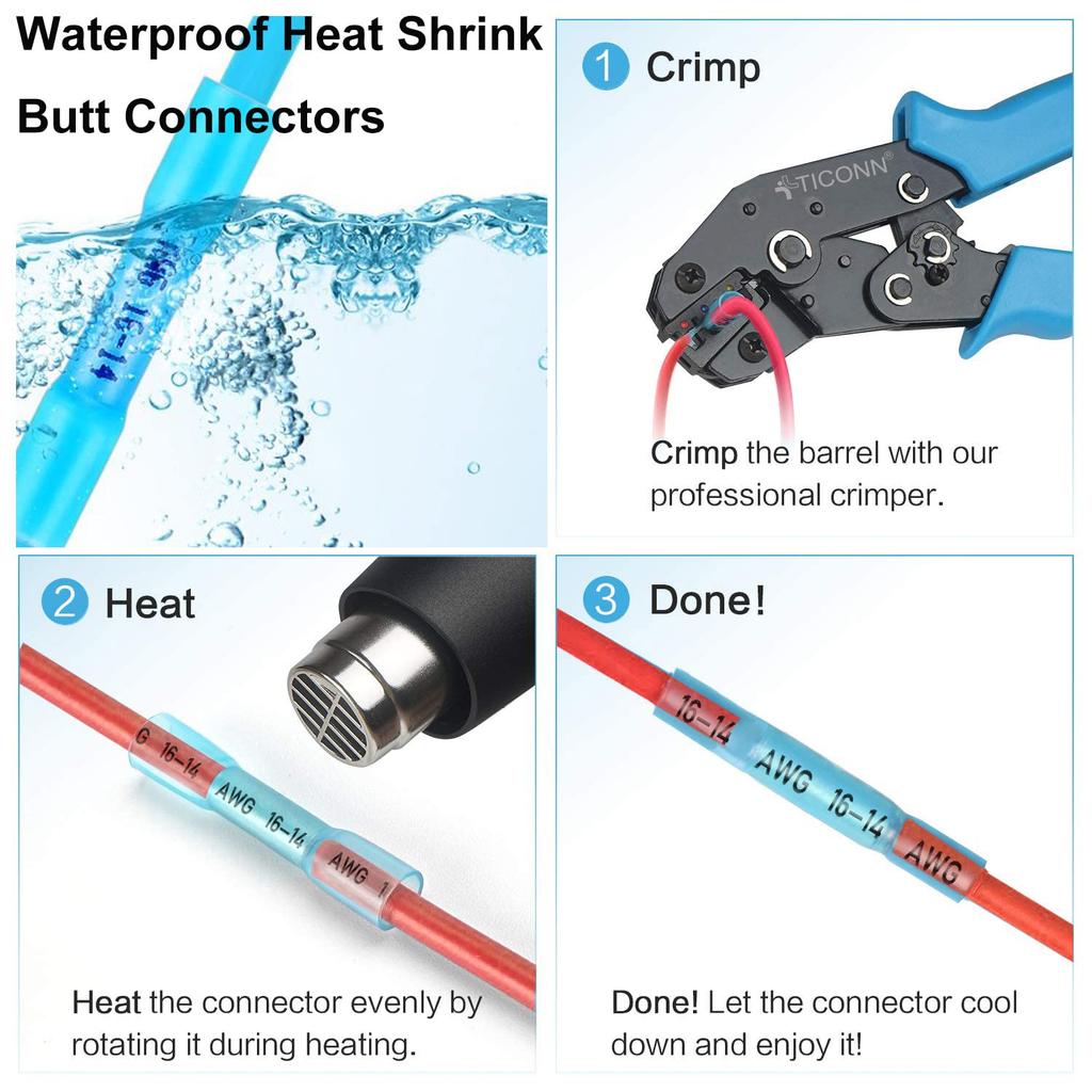 KILIGEN 6pcs 24V Standard Circuit Additional Fuse Tap with Heat Shrink Terminals, ATS
