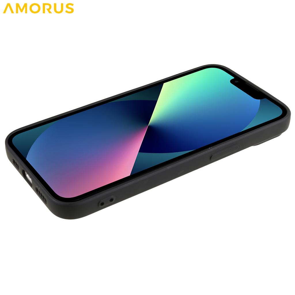 For iPhone 13 Case Precise Cutouts TPU Fiber Lining Shockproof Phone Cover