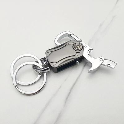 Металлический брелок из цинкового сплава, маленький нож, открывалка для бутылок, держатель для мобильного телефона, многофункциональный автомобильный брелок с ножом для распаковки