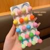 10 Button Style Double Ended Rubber Bands with Colorful Random Hair Loops Suitable for Daily Use As Hair Accessories