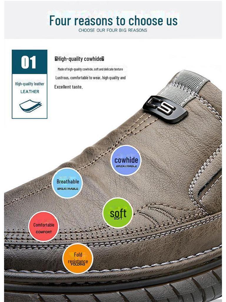 Мужские повседневные туфли без застежек на мягкой подошве 2025 года с дышащей подошвой — модные, нескользящие, универсальные для весны и осени