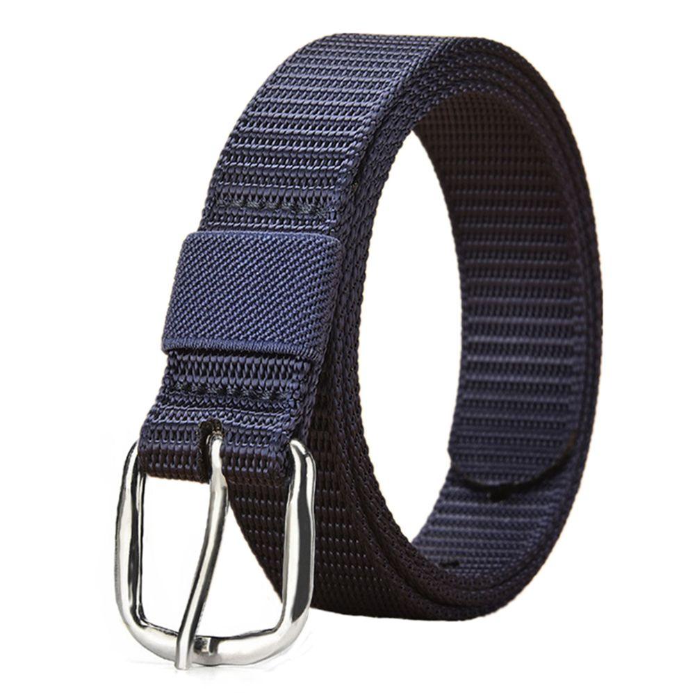 Men Women Metal Buckles Outdoor Sports Casual Braided Belt Waistband Fabric Canvas Belts