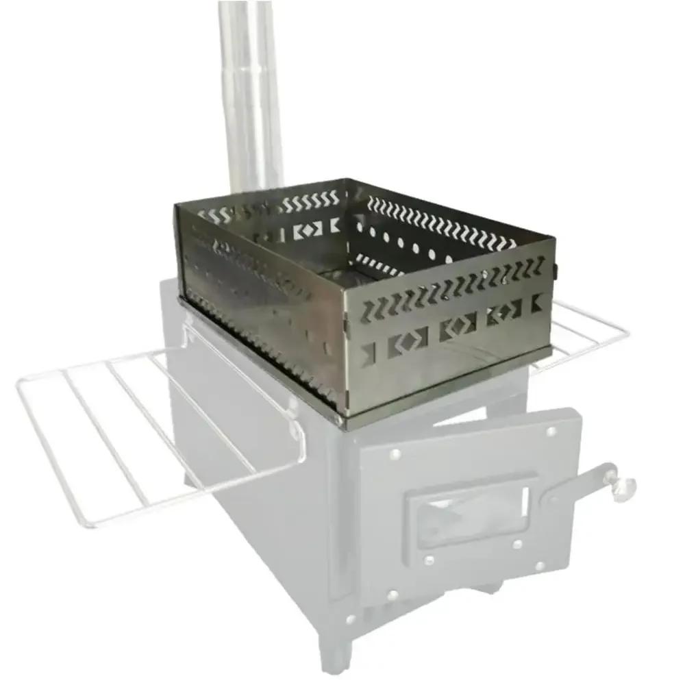 Ящик для углей Складной Держатель для камней для сауны Жаростойкие Аксессуары для дровяной печи Для сауны Пешего туризма Рыбалки Готовки Барбекю