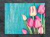 SZKLANA DESKA DO KROEJNIA 30x22 TULIPANY