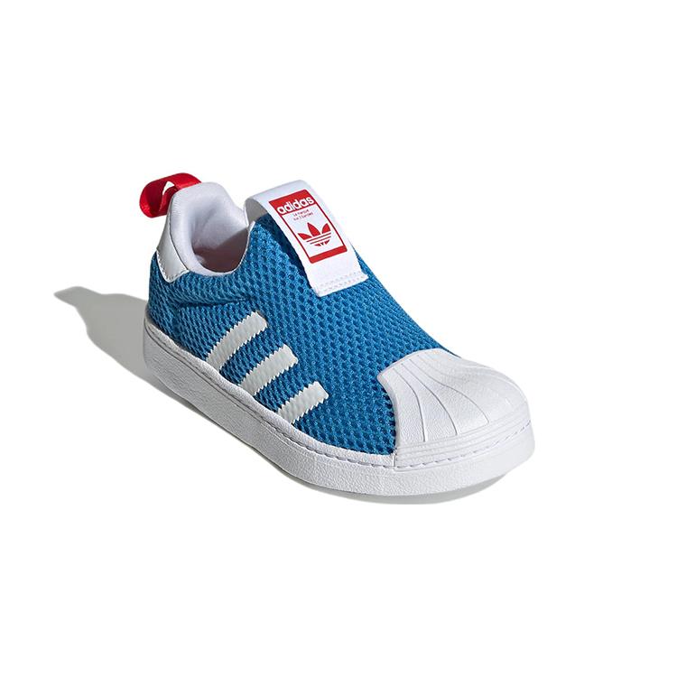 adidas Оригинальные SUPERSTAR 360 Удобные Низкие Кеды для Катания на Скейтборде Детские Сине-Белые Дети Возрастом 3-7 Лет GY9141