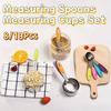 8/13Pcs Teaspoon Measuring Cups Set Stainless Steel Kitchen Measure Tool  Food Preparation