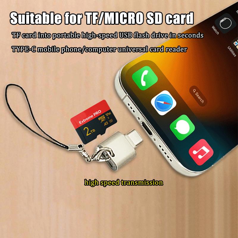 Кардридер Type C для SD Micro TF адаптер для iPhone 15 16 Аксессуары для ноутбуков OTG