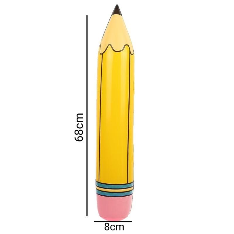 Giant Inflatable Pencil Toy Large Pvc Simulation Pencil Inflatable Stick Prop Blow Up Toy For Kids Party Game Photo Booth Decor
