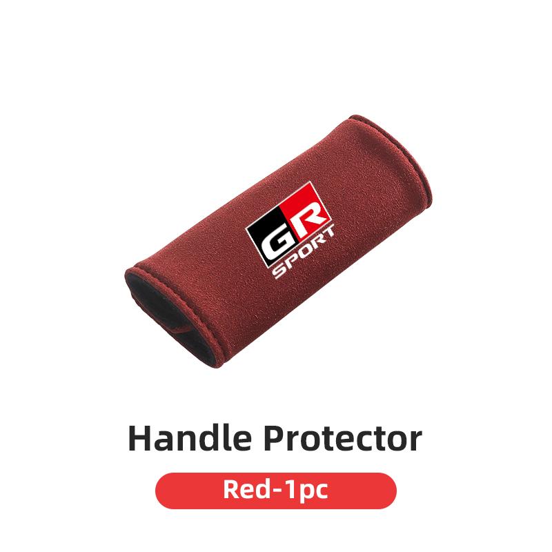 Car Interior Roof Handle Cover Suede Roof Grab Handle Grip For Toyota GR Sport Corolla Yaris Camry Prius RAV4 CHR Accessories