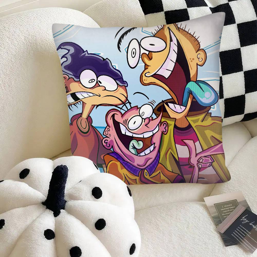 Cartoon Ed Edd N Eddy Pillow Case Fashion Square Pillowcase Bedroom Sofa Room Ins Decoration Leisure