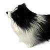 Simulated Plush Sheepdog Model Lifelike Mini Dog Toy Stuffed Animal Doll Home Office Desktop Decoration Ornament