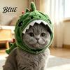 Уникальный подарок для питомца для любителей кошек Милая шляпа-динозавр для кошек Мягкая плюшевая забавная головная убор Модный костюм Фотографии для социальных сетей с дизайном акулы Новинка